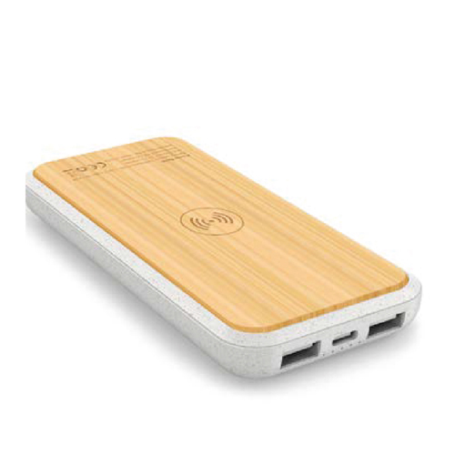 Power bank en bambou 10000 MAH